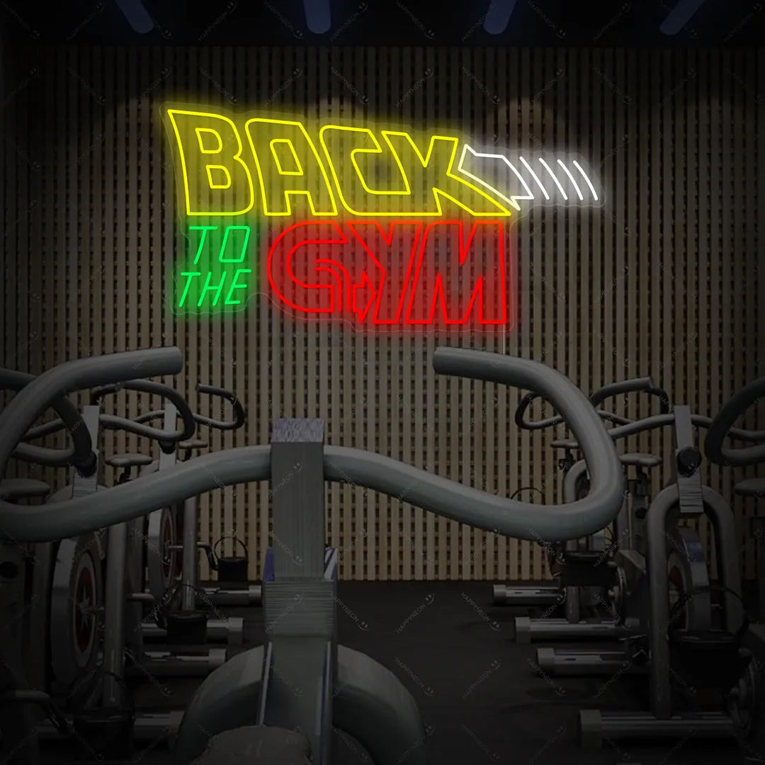 Back To The Gym Fitness Neon Light