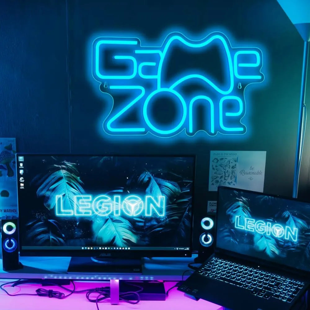 Arcade Style Game Zone Neon Wall Light