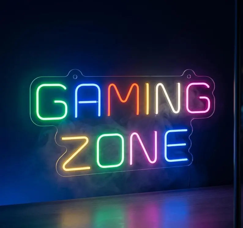 Gaming Zone LED Neon Sign RGB Gamer Room Decor