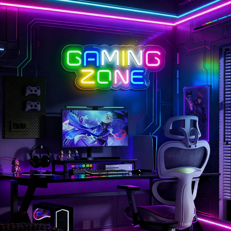 Multicolor Gaming Zone Neon Sign