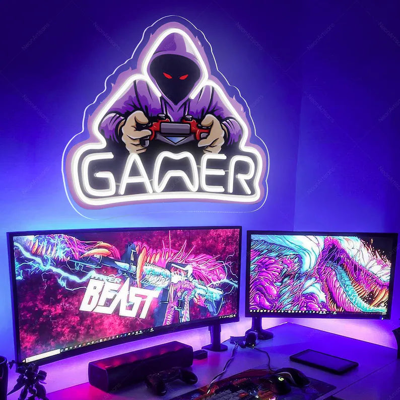 UV Gamer Neon Sign