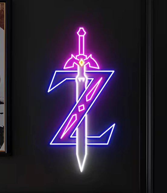 Sword LED Neon Sign: Gamer Room Wall Decor