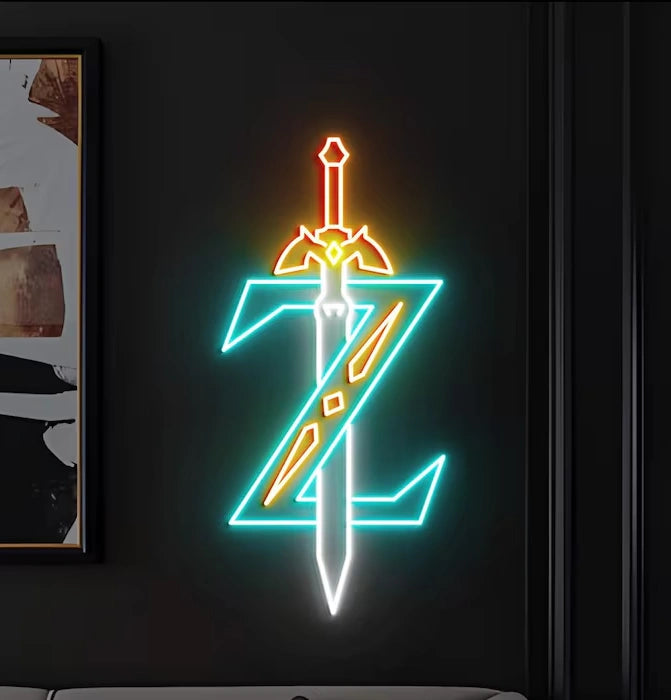 Sword LED Neon Sign: Gamer Room Wall Decor