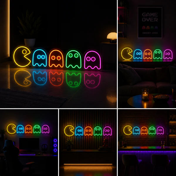 Retro Arcade Game Custom Neon Sign Board