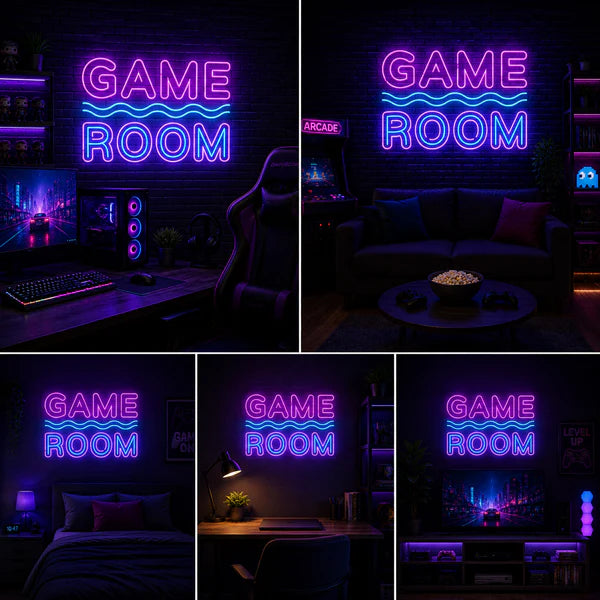 Neon Game Room Sign Board