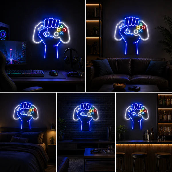 Gamer Power Neon Sign Board
