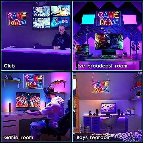 Neon Game Room Sign, Colorful Game Room Decor Sign