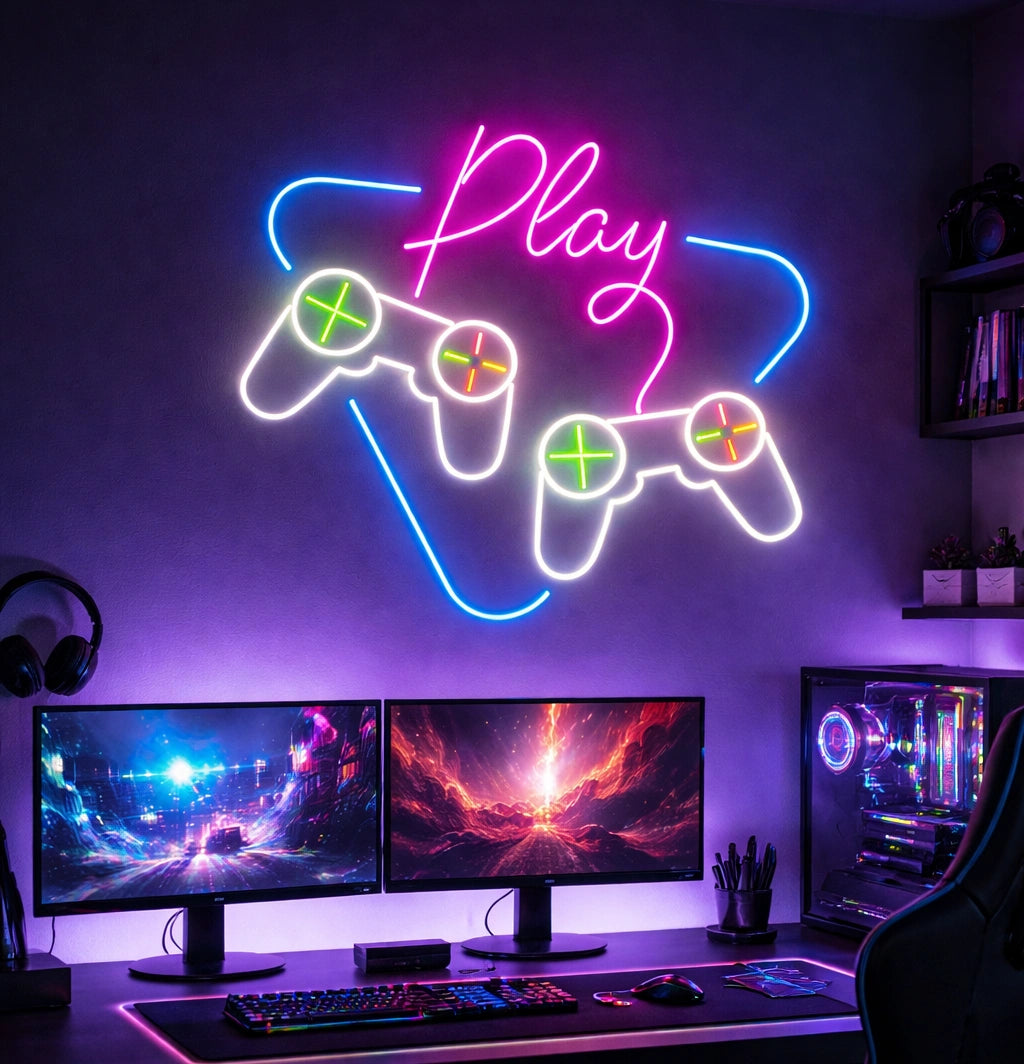 Gamer LED Wall Light with Controllers