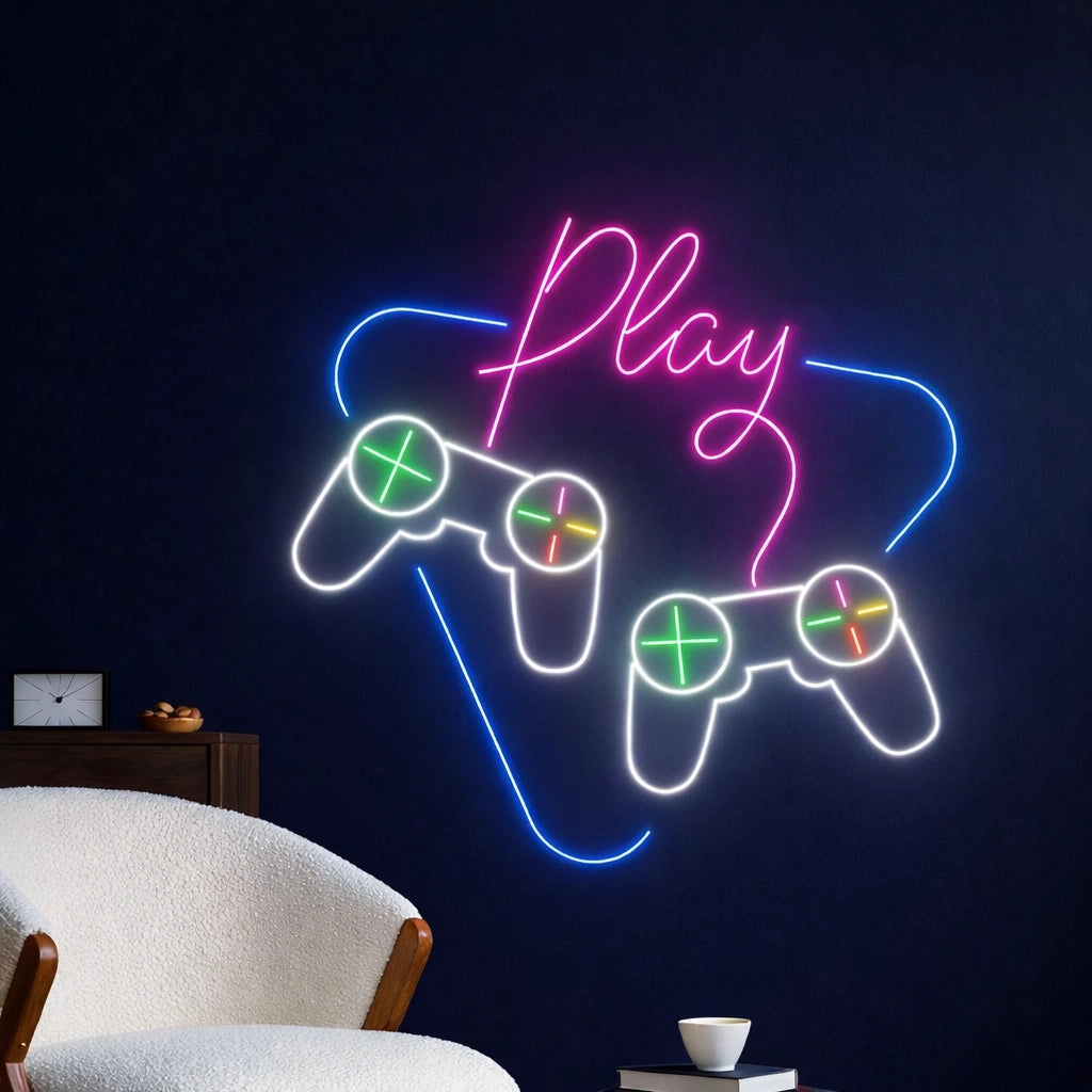 Gamer LED Wall Light with Controllers