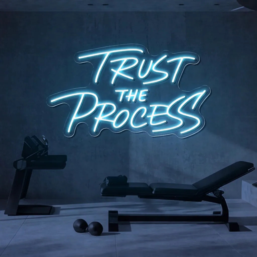Gym Motivation Neon Wall Art for Training Spaces