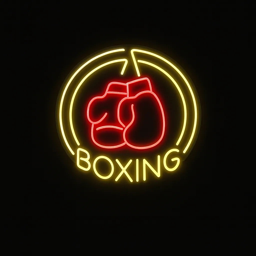Boxing Gloves LED Neon Sign for Gym & Fitness Studio Decor