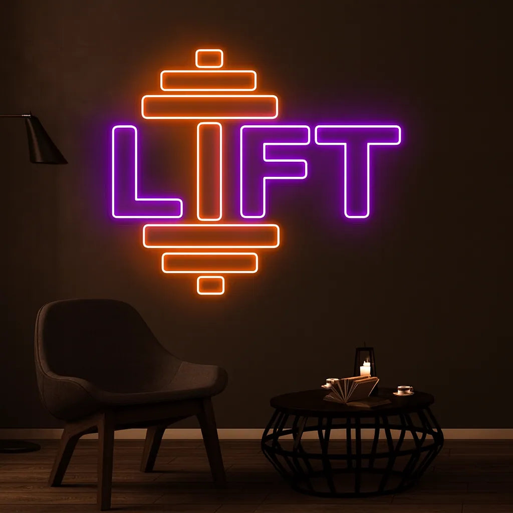 Lift Strong Gym Neon Sign for Fitness Enthusiasts