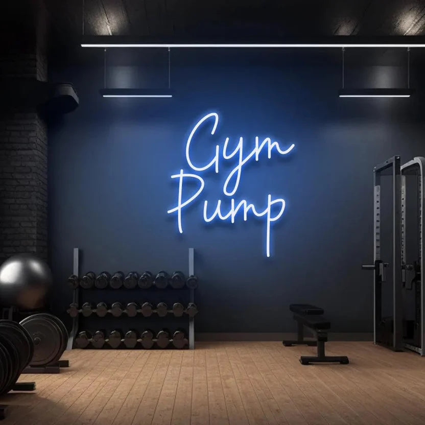 Gym Pump LED Neon Sign for Gym Wall Decor