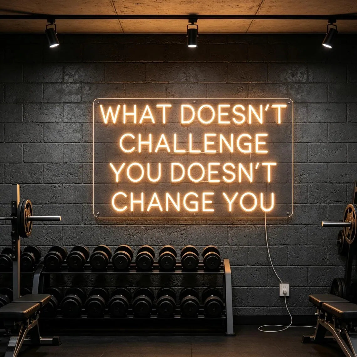 Fitness Mindset Neon Sign for Home & Commercial Gyms