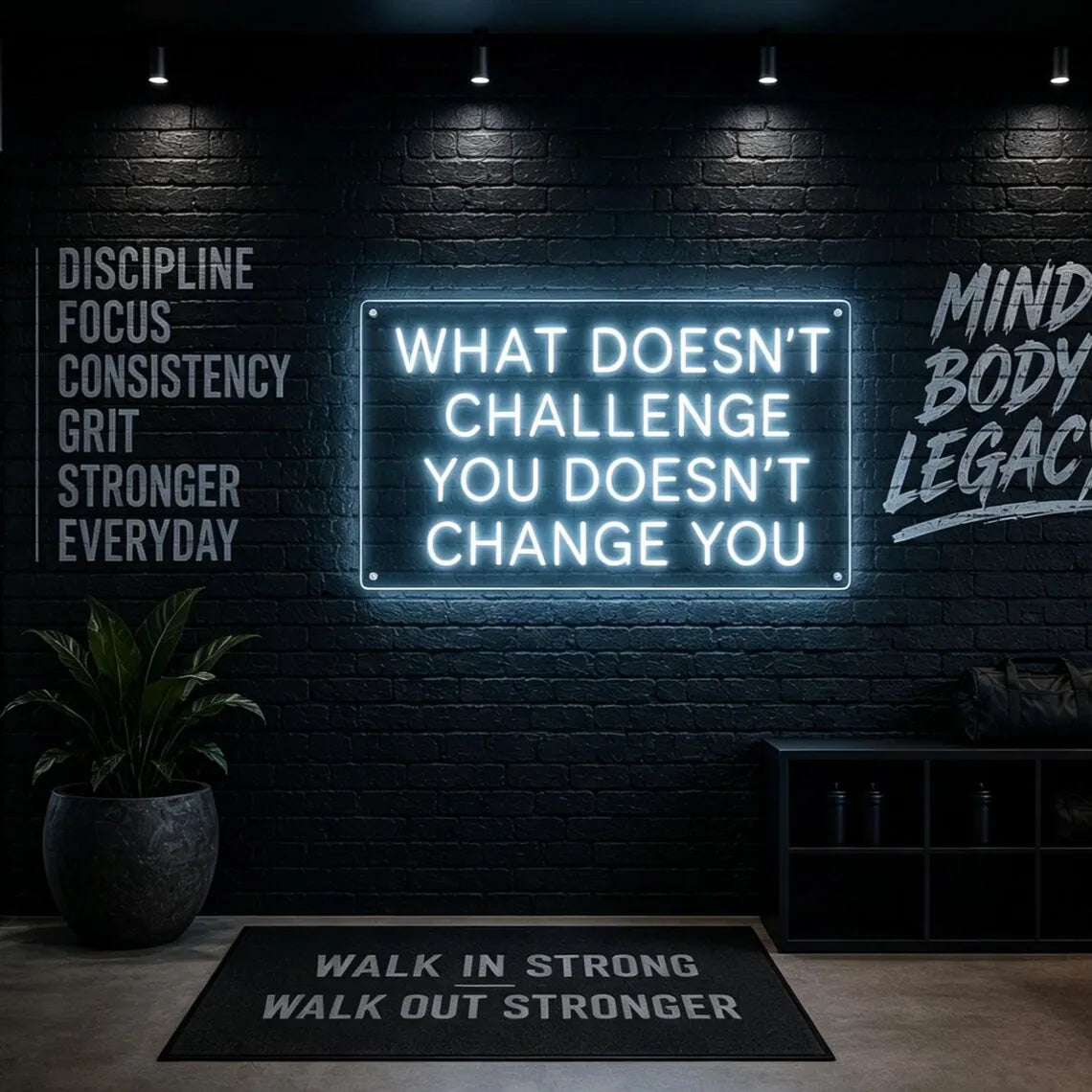 Fitness Mindset Neon Sign for Home & Commercial Gyms