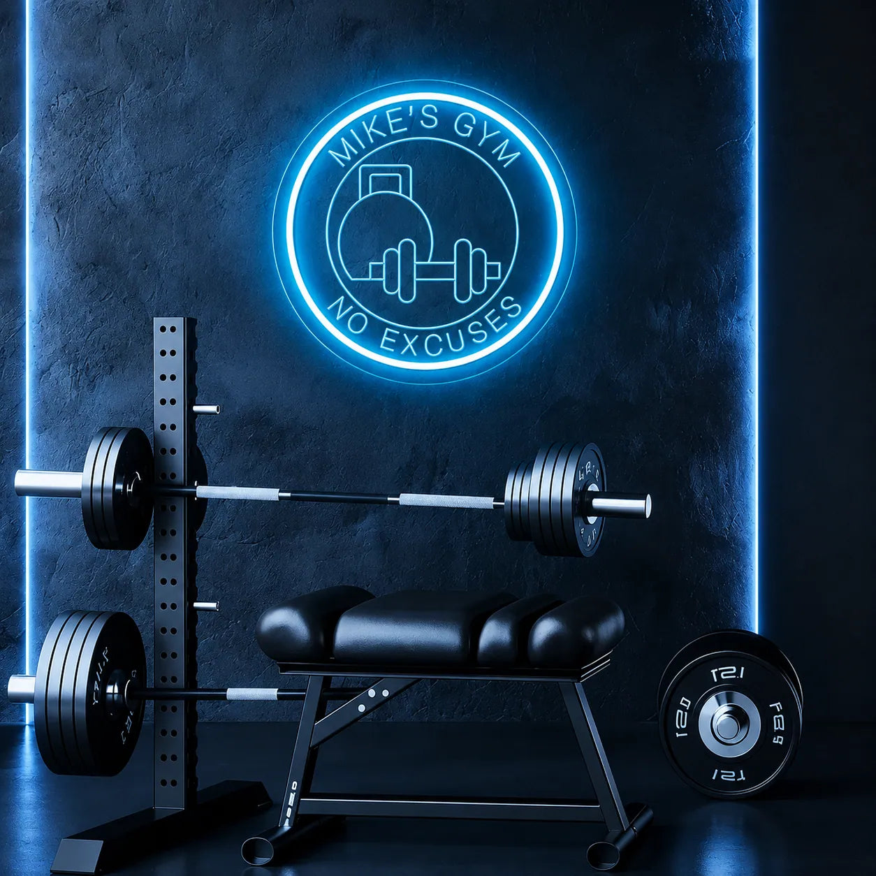 Personalized Fitness Studio Neon Logo Display