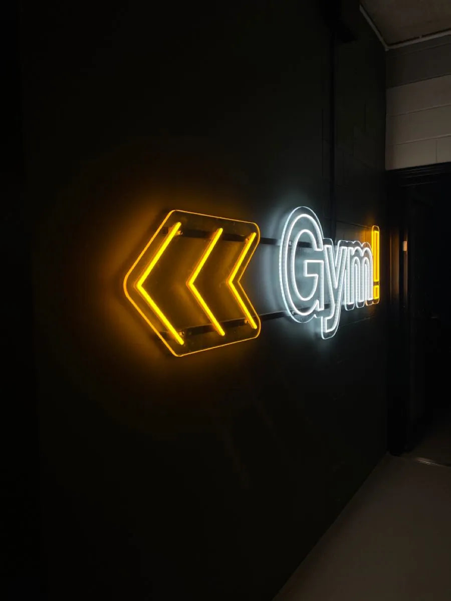 Fitness Center Wayfinding Neon Sign