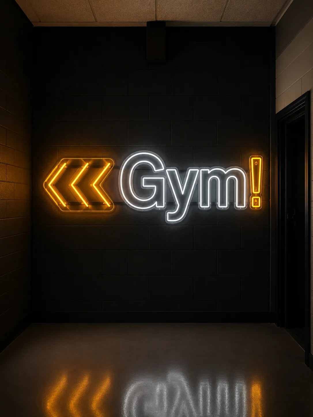 Fitness Center Wayfinding Neon Sign