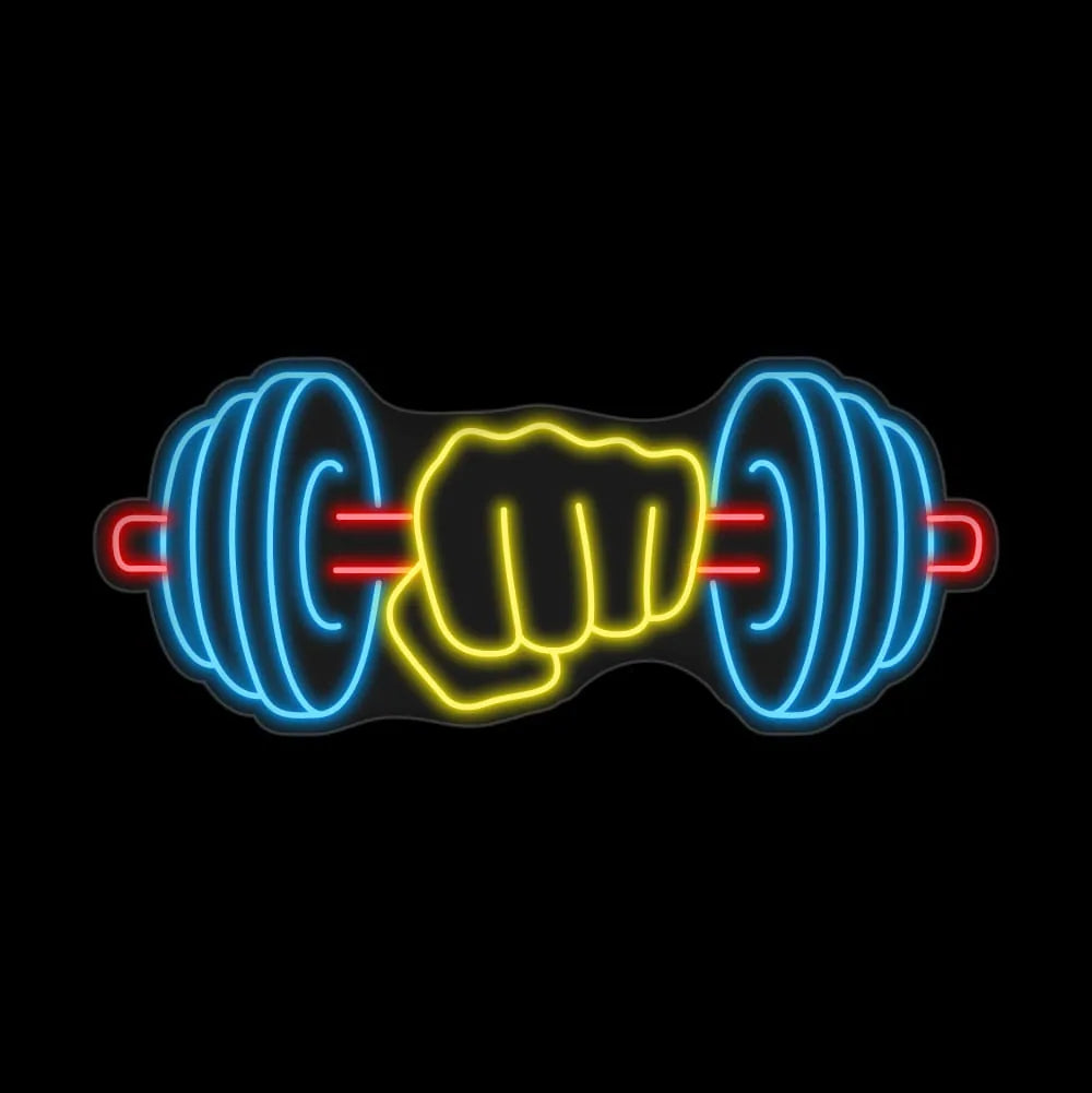 Bodybuilding Neon Wall Light for Gym Decor