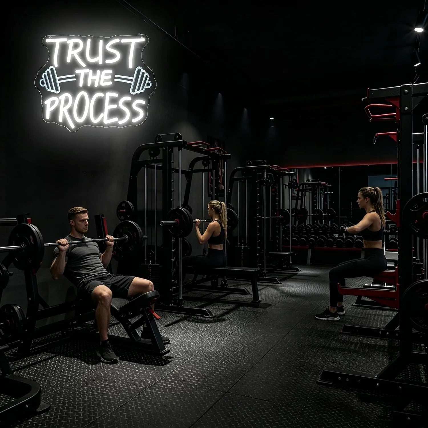 Trust The Process LED Neon Sign for Gym Wall Decor