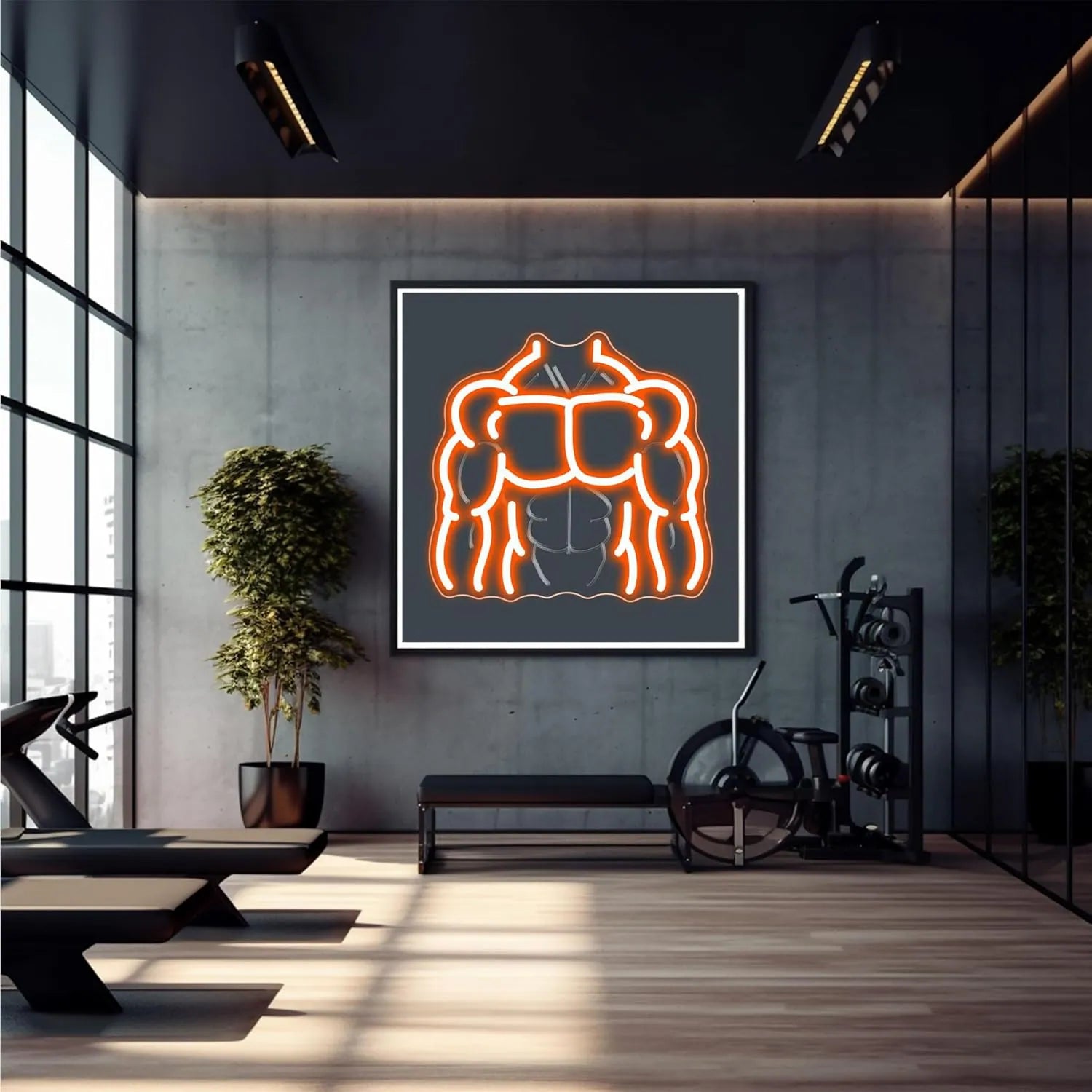 Bodybuilding Neon Sign for Home Gym