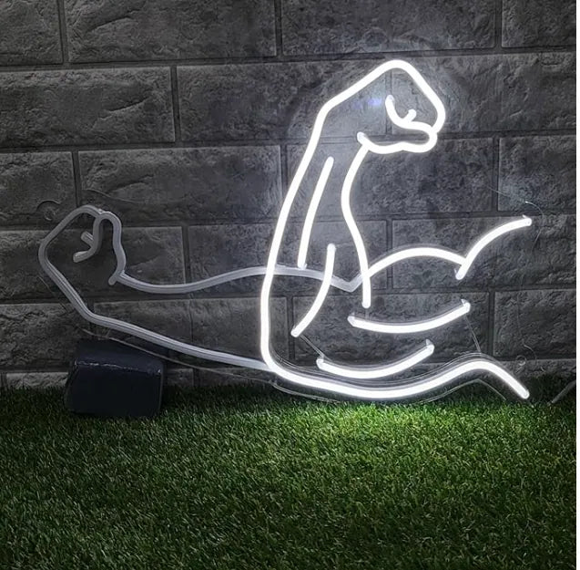 Flexing Arm Neon Light for Home Gym & Fitness Studio