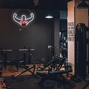 Modern Fitness Logo Neon Light Wall Decor
