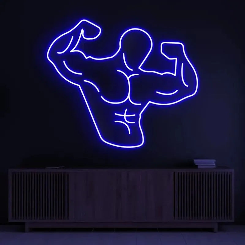 Gym Bodybuilder LED Neon Sign Decor
