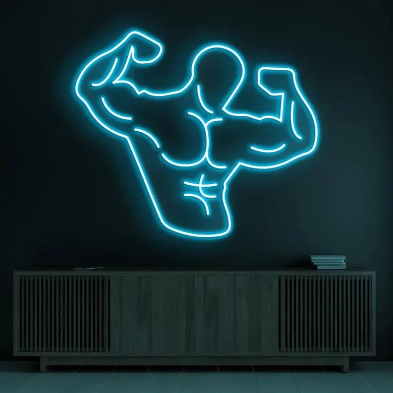 Gym Bodybuilder LED Neon Sign Decor