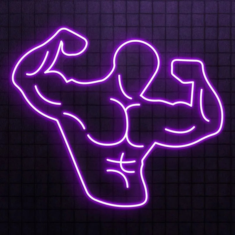 Gym Bodybuilder LED Neon Sign Decor