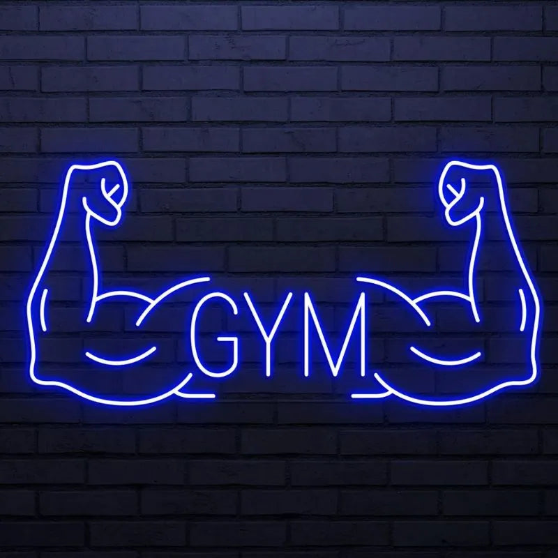 Gym and Muscle Arms LED Wall Decor