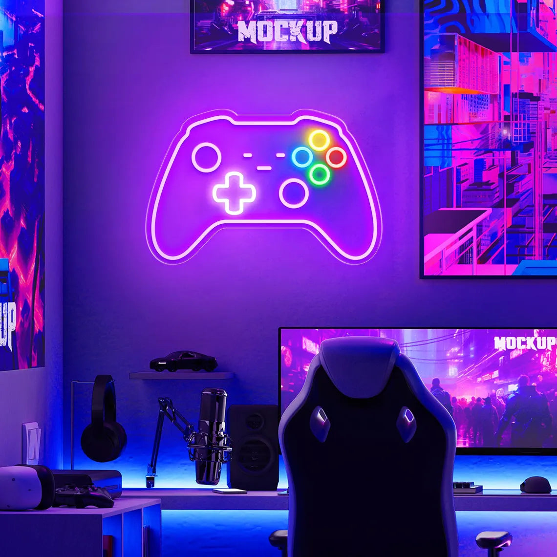 Gamepad Neon Sign LED Light