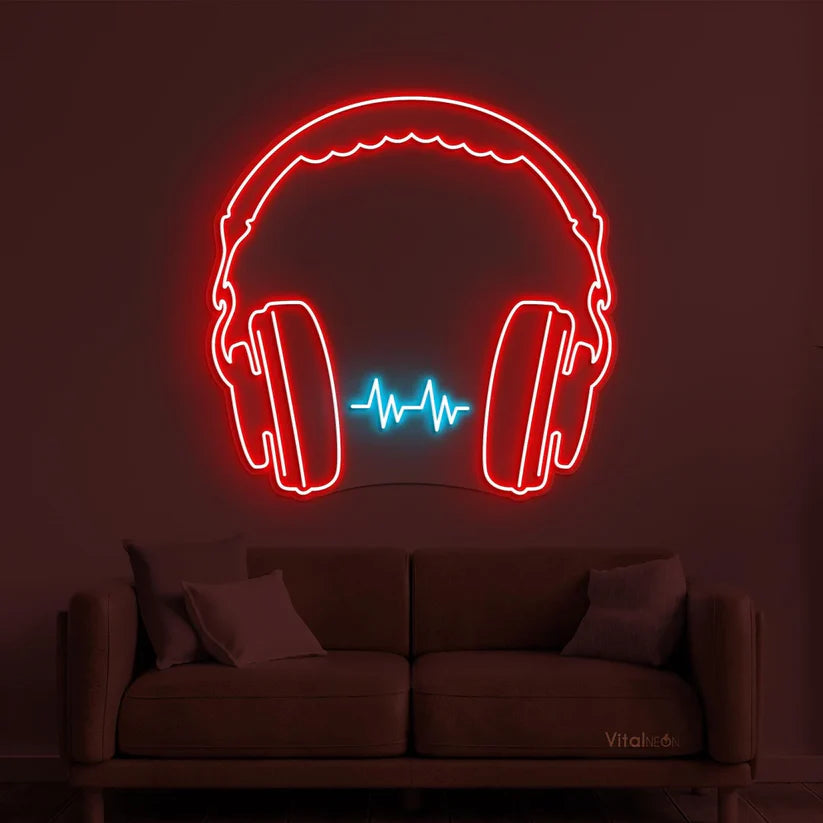 Gaming Headset Neon Sign Custom Made