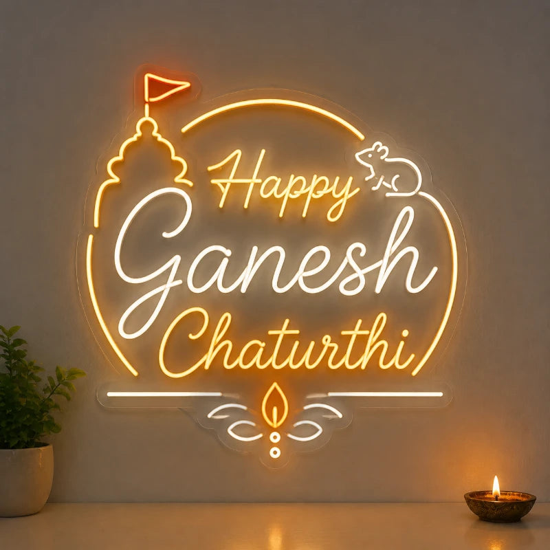 Ganesh Chaturthi LED Neon Sign