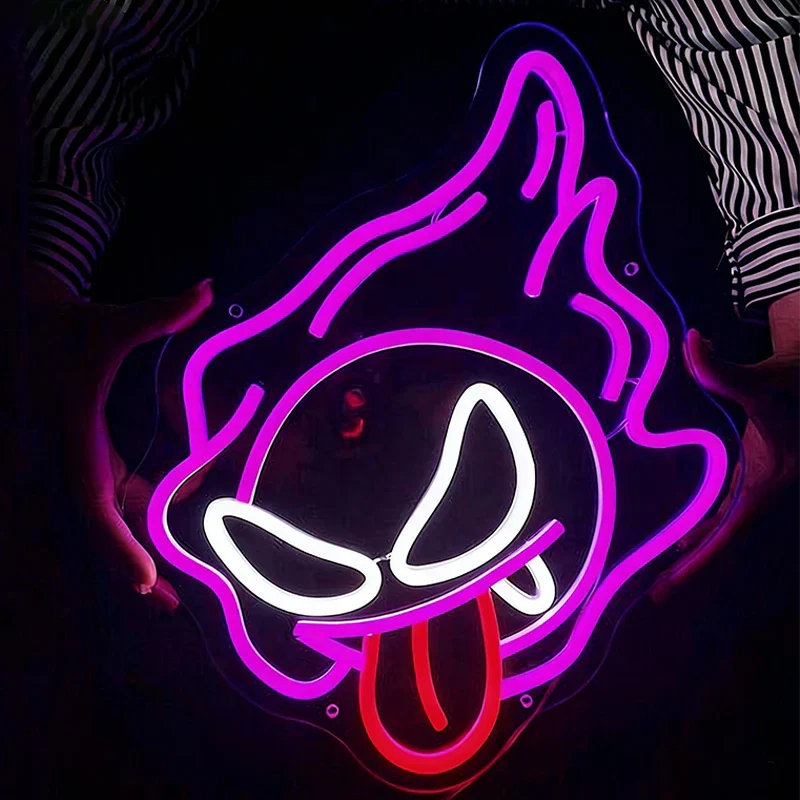 Gastly Pokemon Neon Sign