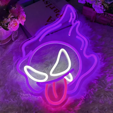 Gastly Pokemon Neon Sign