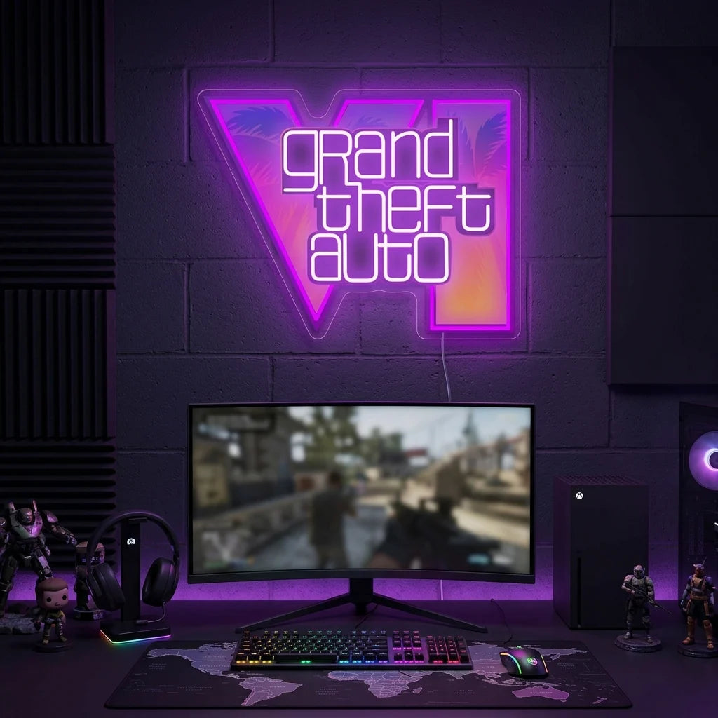 Grand Theft Auto Neon Sign
