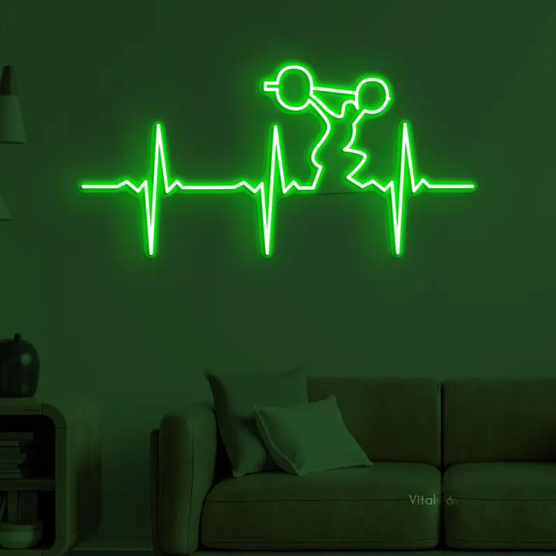 Gym Heartbeat Neon Sign LED Light