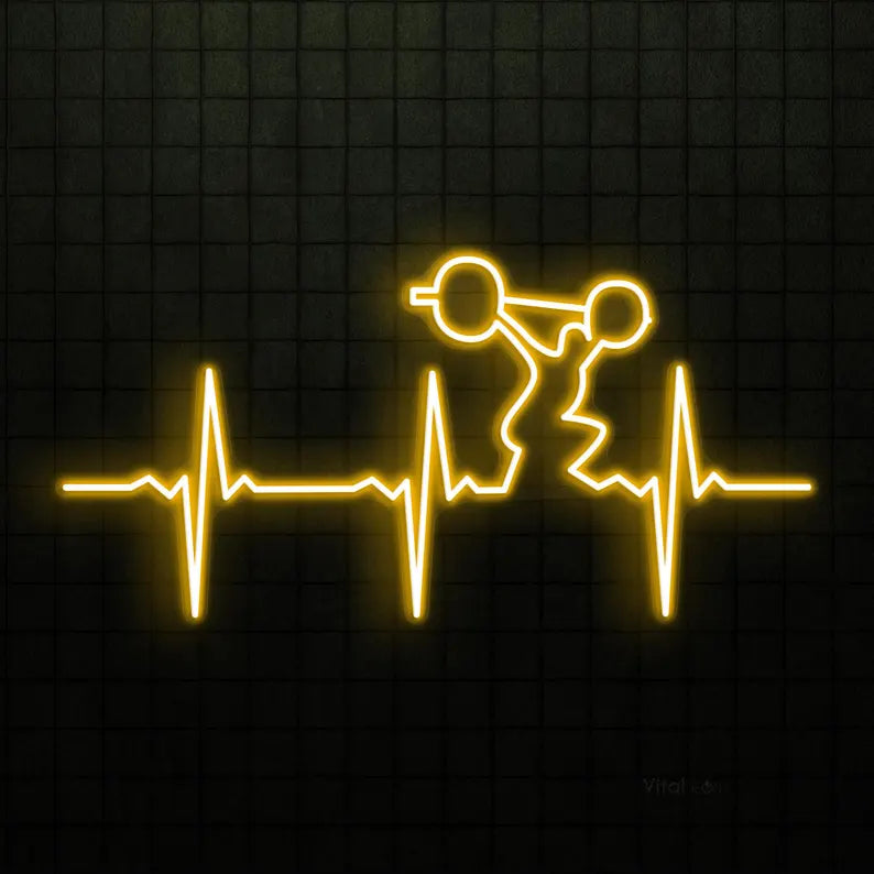Gym Heartbeat Neon Sign LED Light