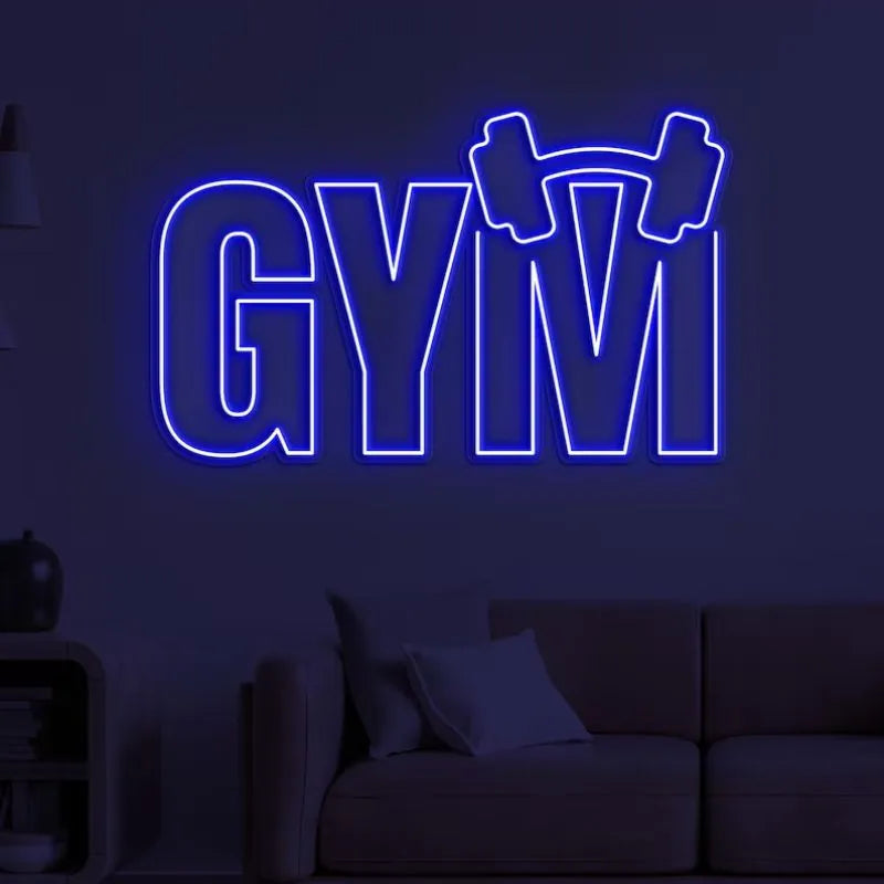 Gym Barbell LED Neon Sign