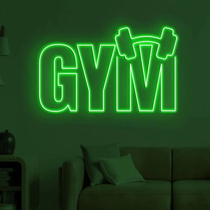 Gym Barbell LED Neon Sign