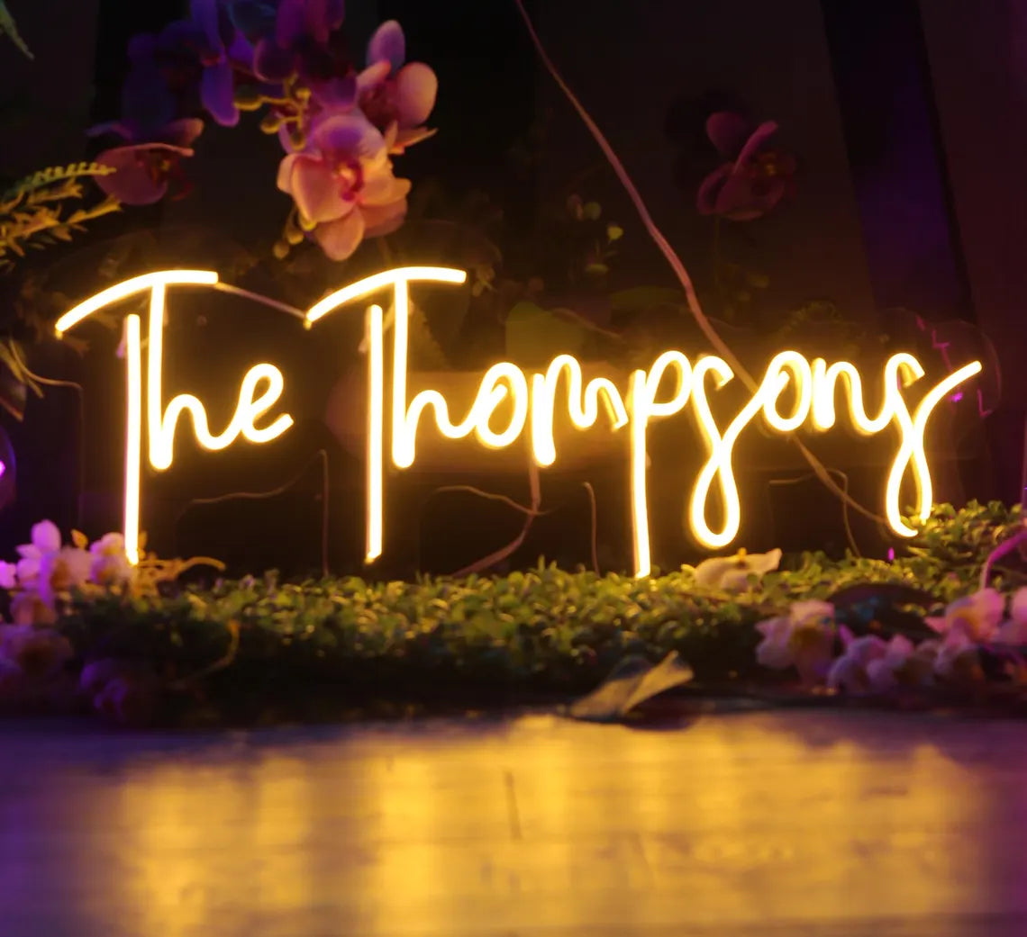 Wedding Couple Name LED Neon Sign for Reception Backdrop