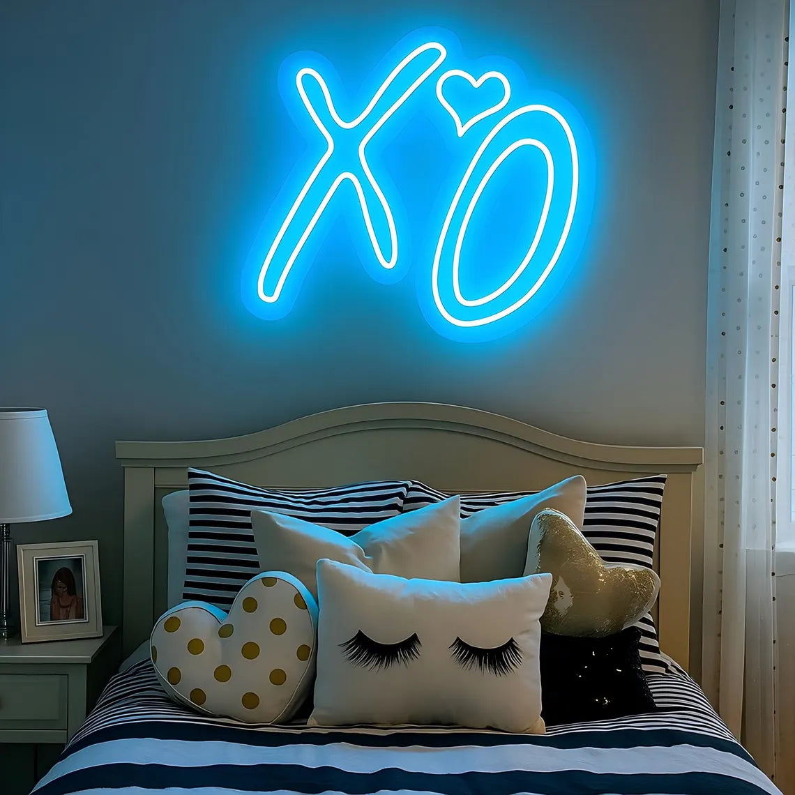 XO LED Neon Sign for Bedroom, Living Room & Home Decor