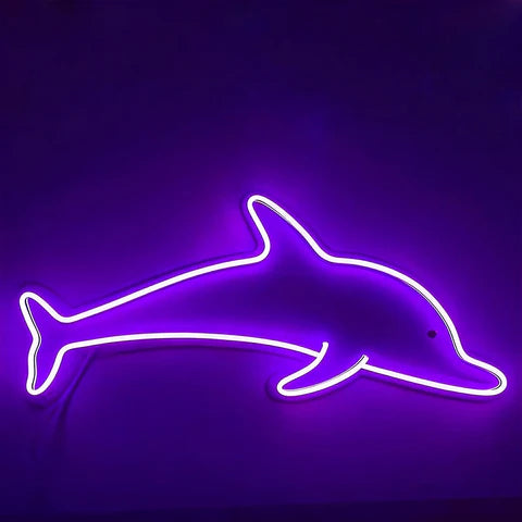 Dolphin LED Neon Sign for Bedroom & Home Decor