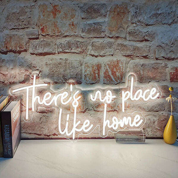 There's No Place Like Home LED Neon Sign for Living Room Decor