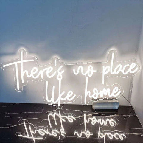 There's No Place Like Home LED Neon Sign for Living Room Decor