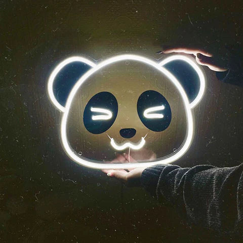 Cute Panda LED Neon Sign for Kids Bedroom Decor