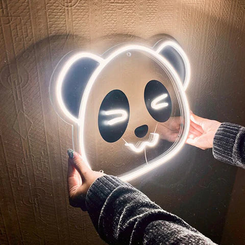 Cute Panda LED Neon Sign for Kids Bedroom Decor