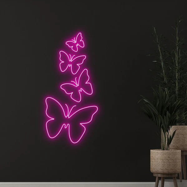 Butterfly LED Neon Sign for Bedroom Wall Decor