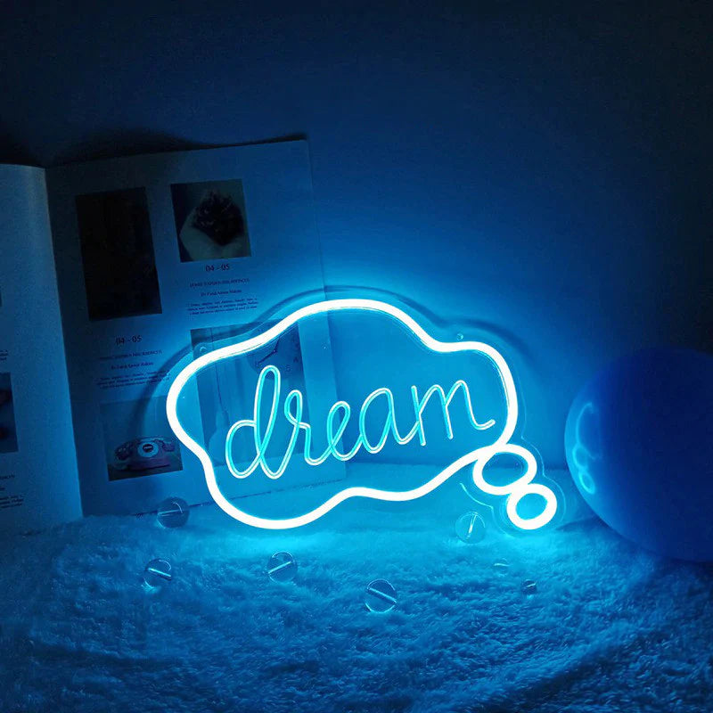 Dream LED Neon Wall Decor for Modern Bedrooms
